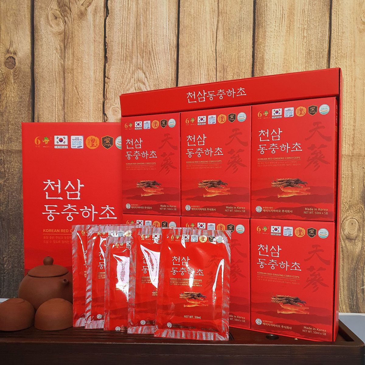 Nước Thiên Hồng Sâm Đông Trùng Hạ Thảo Hàn Quốc Hộp 30 gói x 50ml